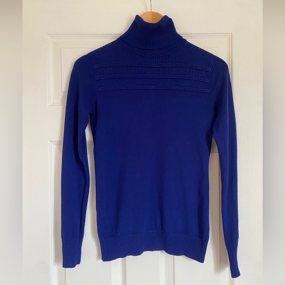 The Limited Royal Blue Knit Turtleneck Sweater - Picture 1 of 7